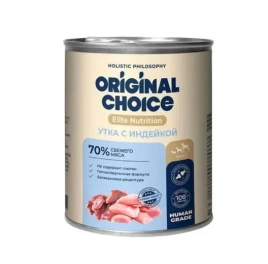 Влажный корм ORIGINAL CHOICE Elite Nutrition Adult Duck & Turkey для собак, с уткой и индейкой, 750 г
