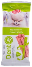 Лакомство Biff Dent жевательный снек для чистки зубов для собак, со вкусом утки, 20 г 1