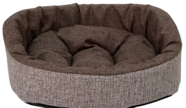 Лежак Homepet для домашних животных, Жаккард Wool №1 коричневый, 43 см х 38 см х 15 см