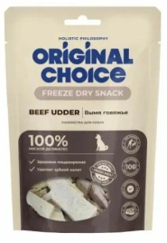 Лакомство ORIGINAL CHOICE для собак, вымя говяжье, 60 г