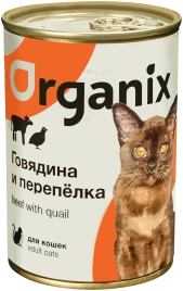 Влажный корм Organix Preventive Line Beef & Quail для кошек, с говядиной и перепелкой, 250 г