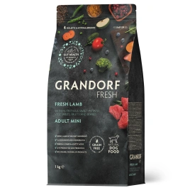 Сухой корм Grandorf Fresh Dog для взрослых собак мелких пород чувствительное пищеварение и гипоаллергенный ягненок с бататом 3 кг