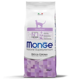 Сухой корм Monge Cat Daily Line Sterilised Chicken для стерилизованных кошек с курицей, 10 кг