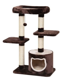 Игровая площадка NOBBY Pavas для кошек, коричневая, 60 см х 40 см х 102 см