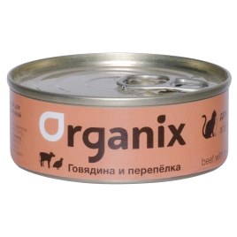Влажный корм Organix Preventive Line Beef & Quail для кошек, с говядиной и перепелкой, 100 г