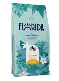 Сухой корм FLORIDA Medium Adult Chicken & Apple для взрослых собак средних пород, с курицей и яблоком, 14 кг