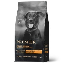 Сухой корм Premier Dog Turkey Adult Medium для собак средних пород, 1 кг