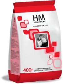 Сухой корм Наша Марка Beef & Vegetables для кошек, с говядиной и овощами, 400 г