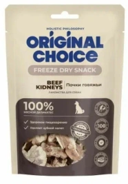 Лакомство ORIGINAL CHOICE для собак, почки говяжьи, 60 г