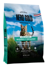 Сухой корм NERO GOLD Sterilised Turkey & Vegetables для стерилизованных кошек и котят, с мясом индейки и овощами, 400 г