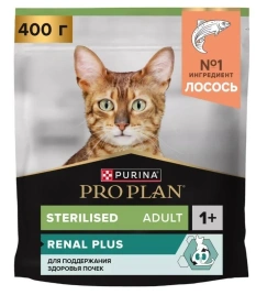 Сухой корм PRO PLAN Salmon для взрослых стерилизованных кошек и кастрированных котов, с высоким содержанием лосося, 400 г