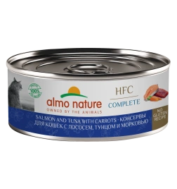 Влажный корм Almo Nature для кошек с лососем, тунцом и морковью, 100 г