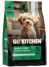 Сухой корм Go'Kitchen Lamb для щенков и собак всех возрастов для чувствительного пищеварения, с ягненком, 1,59 кг