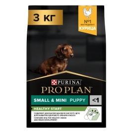 Сухой корм PRO PLAN Chicken для щенков мелких и карликовых пород, с высоким содержанием курицы, 3 кг