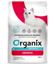 Сухой корм Organix Preventive Line Hepatiс для кошек поддержание здоровья печени, 600 г