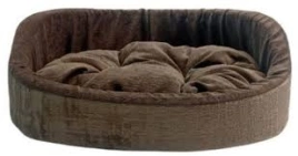 Лежак Homepet Indigo Chocolate для домашних животных, №1 шоколадный, 43 см х 38 см х 15 см