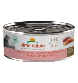 Влажный корм Almo Nature для кошек с лососем и тунцом в желе, 100 г