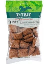 Лакомство Titbit Золотая коллекция начос для собак, в мясной обсыпке, 75 г