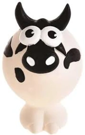 Игрушка Homepet Bubble для собак, корова с пищалкой латекс, 11,5 см х 7 см х 7 см