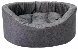 Лежак Homepet для домашних животных, Жаккард Melange №2 графит, 49 см х 43 см х 17 см