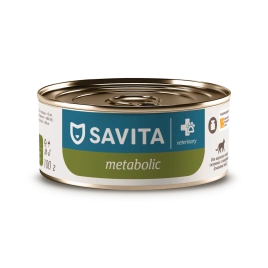 Влажный корм SAVITA Preventive Line Metaboliс для взрослых кошек для снижения веса и склонных к ожирению, 100 г