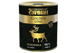 Влажный корм Четвероногий Гурман Golden line Venison для собак, оленина в желе, 340 г