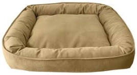 Лежак Homepet для домашних животных, Микровелюр Golden stone горчичный, 50 см х 45 см х 15 см