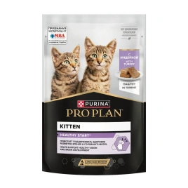 Влажный корм PRO PLAN Turkey для котят и беременных кошек Индейка, паштет, 75 г