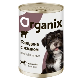 Влажный корм Organix Preventive Line Beef для собак говядина с языком, 410 г