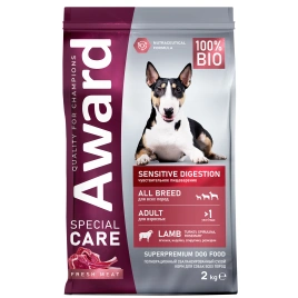 Сухой корм AWARD Special Care Sensitive Digestion Lamb для взрослых собак всех пород с ягненком, 2 кг