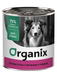 Влажный корм Organix Preventive Line Duck, Liver & Pumpkin для собак Сочная, с уткой, печенью и тыквой, 75 г