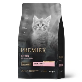 Сухой корм Premier Cat Turkey Kitten для котят свежее мясо индейка, 400 г