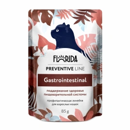 Влажный корм FLORIDA Gastrointestinal для кошек профилактика болезней желудочно-кишечного тракта, 85 г