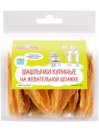 Лакомство Dog Fest шашлычки на жевательной шпажке с курицей, 500 г