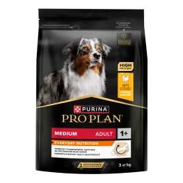 Сухой корм Purina Pro Plan Adult Small & Mini  для взрослых собак средних и мелких пород, курица и рис, 3 кг
