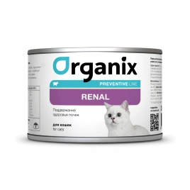 Влажный корм Organix Preventive Line Renal для кошек поддержание здоровья почек у взрослых кошек, 240 г