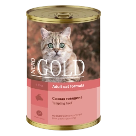 Влажный корм Nero Gold Beef для кошек "Сочная говядина", 415 г