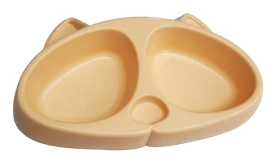Миска ZOOexpress для кошек, Киска, пластиковая двойная, 2 шт, 0,2 л