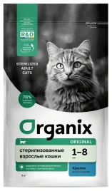 Сухой корм Organix Sterilised Rabbit для стерилизованных кошек, с кроликом, 5 кг