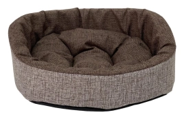 Лежак Homepet для домашних животных, Жаккард Wool №3 коричневый, 57 см х 45 см х 17 см