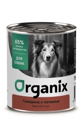 Влажный корм Organix Preventive Line Beef & Liver для собак, с говядиной и печенью, 750 г