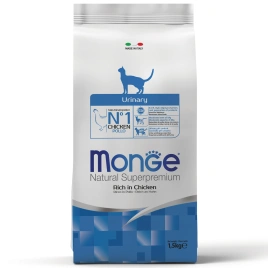 Сухой корм Monge Cat Daily Line Urinary Chicken для кошек, для профилактики мочекаменной болезни с курицей, 1,5 кг
