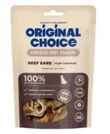 Лакомство ORIGINAL CHOICE для собак, уши говяжьи, 50 г