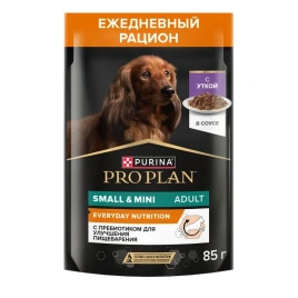 Влажный корм PRO PLAN Duck для взрослых собак мелких и карликовых пород, с уткой в соусе, 85 г