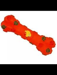 Игрушка Уют для собак, с лапками, косточка, виниловая, 15,5 см