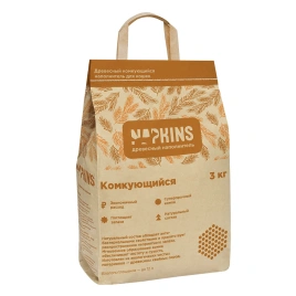Наполнитель Napkins для кошачьего туалета, древесный комкующийся, 6 л