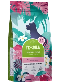 Сухой корм Florida Mini Adult Lamb для взрослых собак малых пород с ягненком и грушей, 1 кг