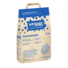 Наполнитель Napkins для кошачьего туалета, впитывающий, 6 л