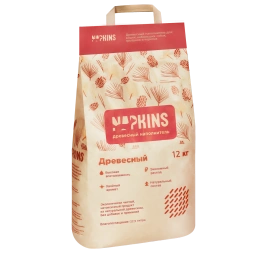 Наполнитель Napkins для кошачьего туалета, древесный, 22.5 л