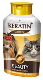Шампунь Keratin+ Beauty для длинношерстных кошек и собак, 400 мл